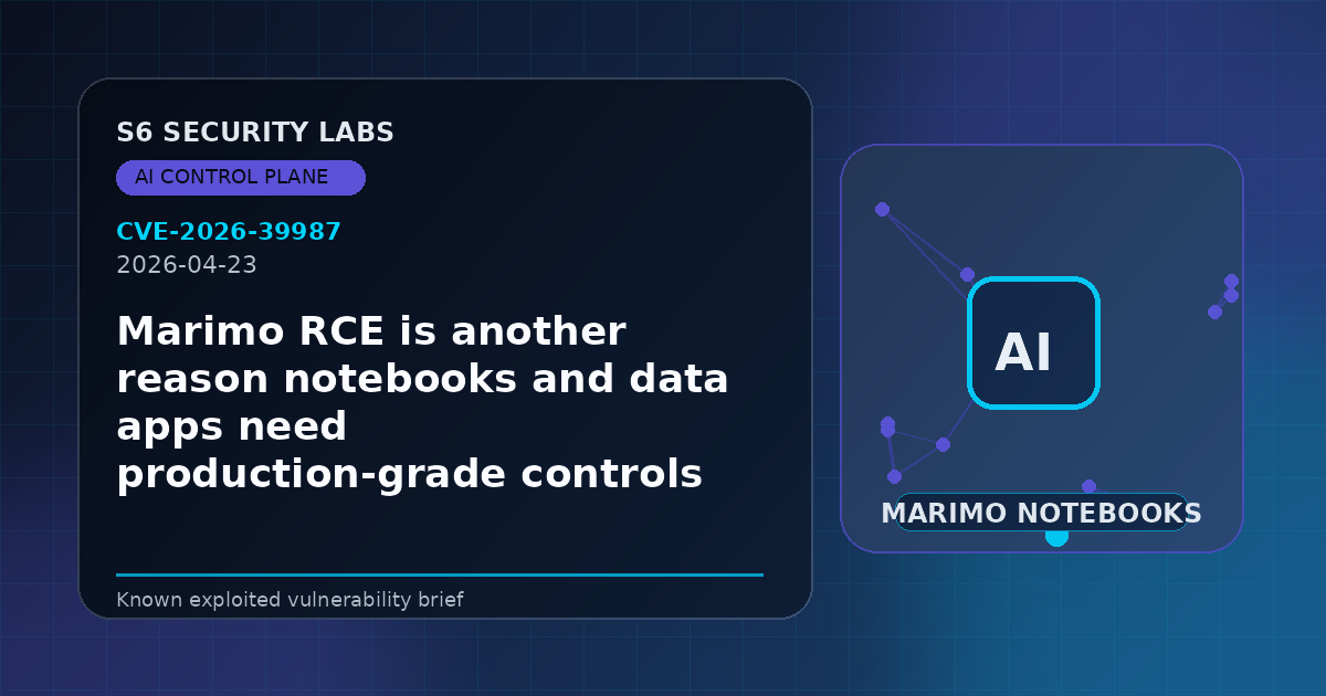 Marimo RCE is another reason notebooks and data apps need production-grade controls